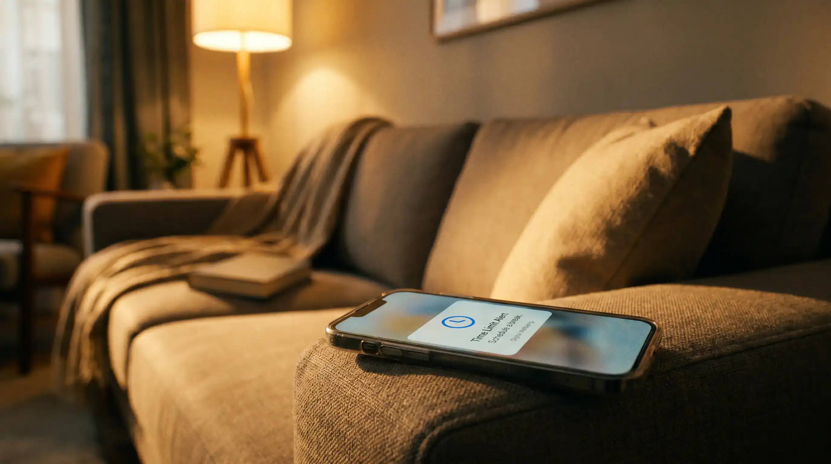 Notificacion de alerta de tiempo de juego activo en smartphone