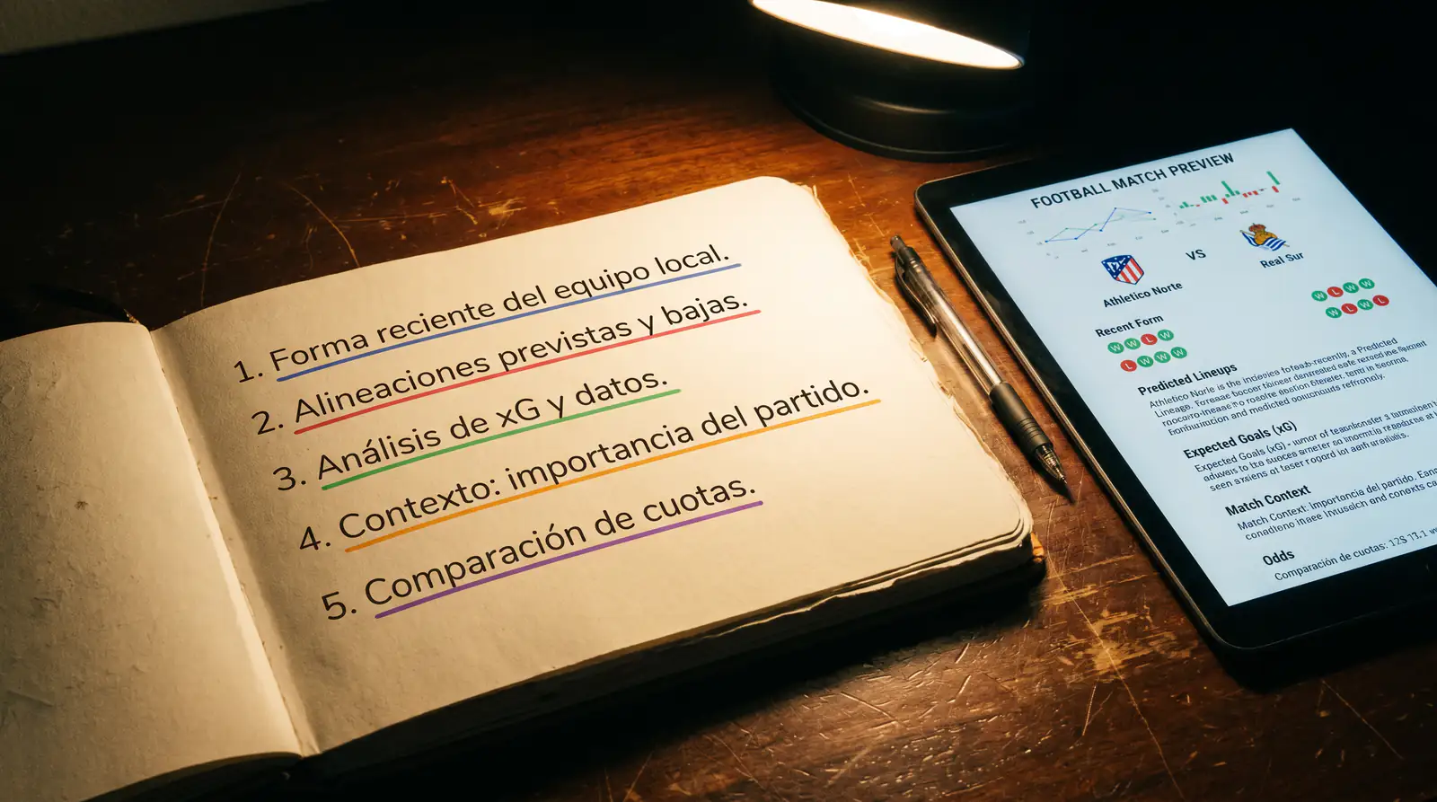 Los cinco pasos del método para construir un pronóstico de fútbol fiable con datos