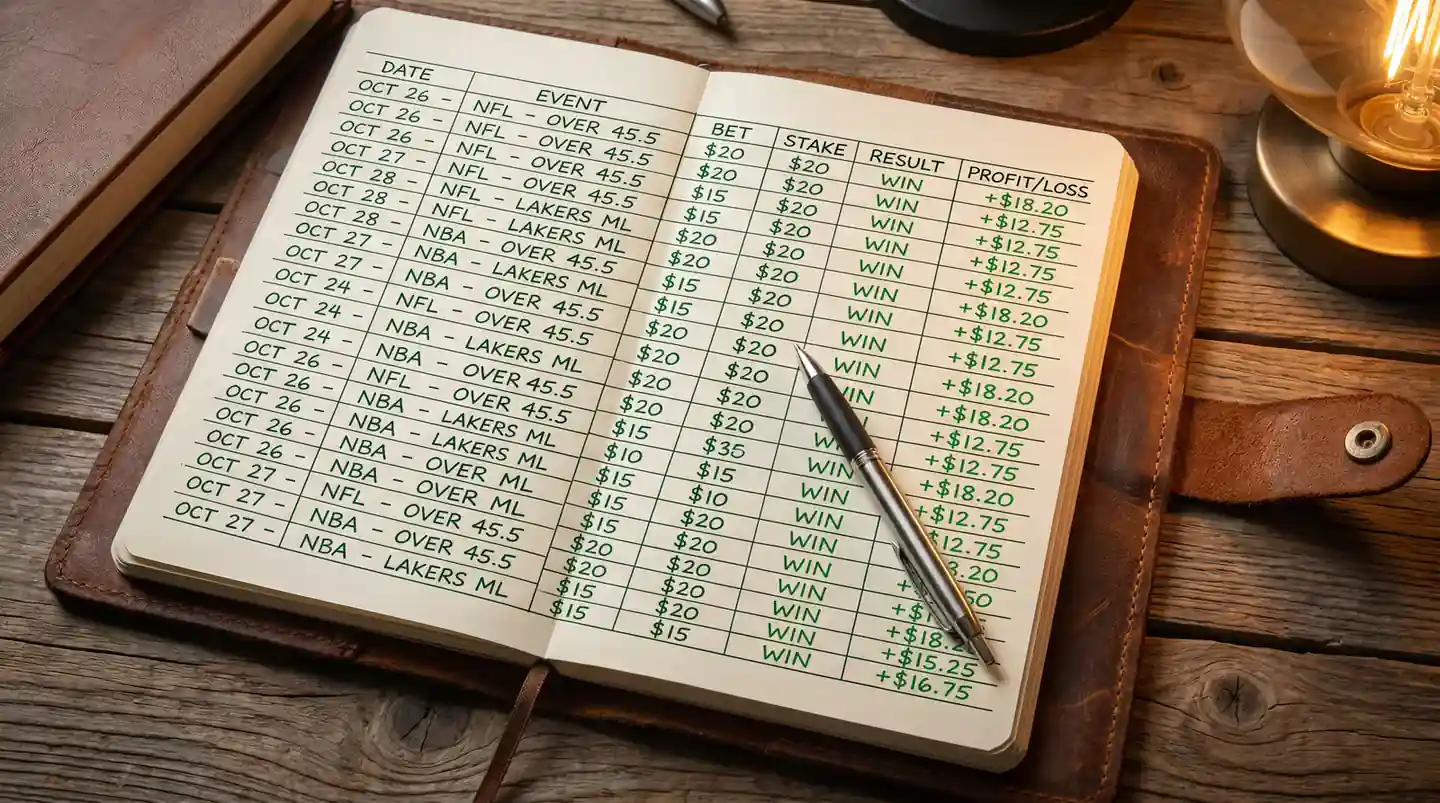 Registro disciplinado de resultados con flat betting en fútbol