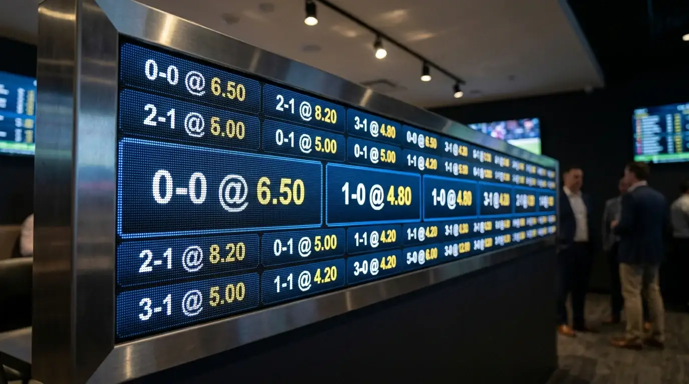 Distribución desigual de apuestas en el mercado de marcador correcto