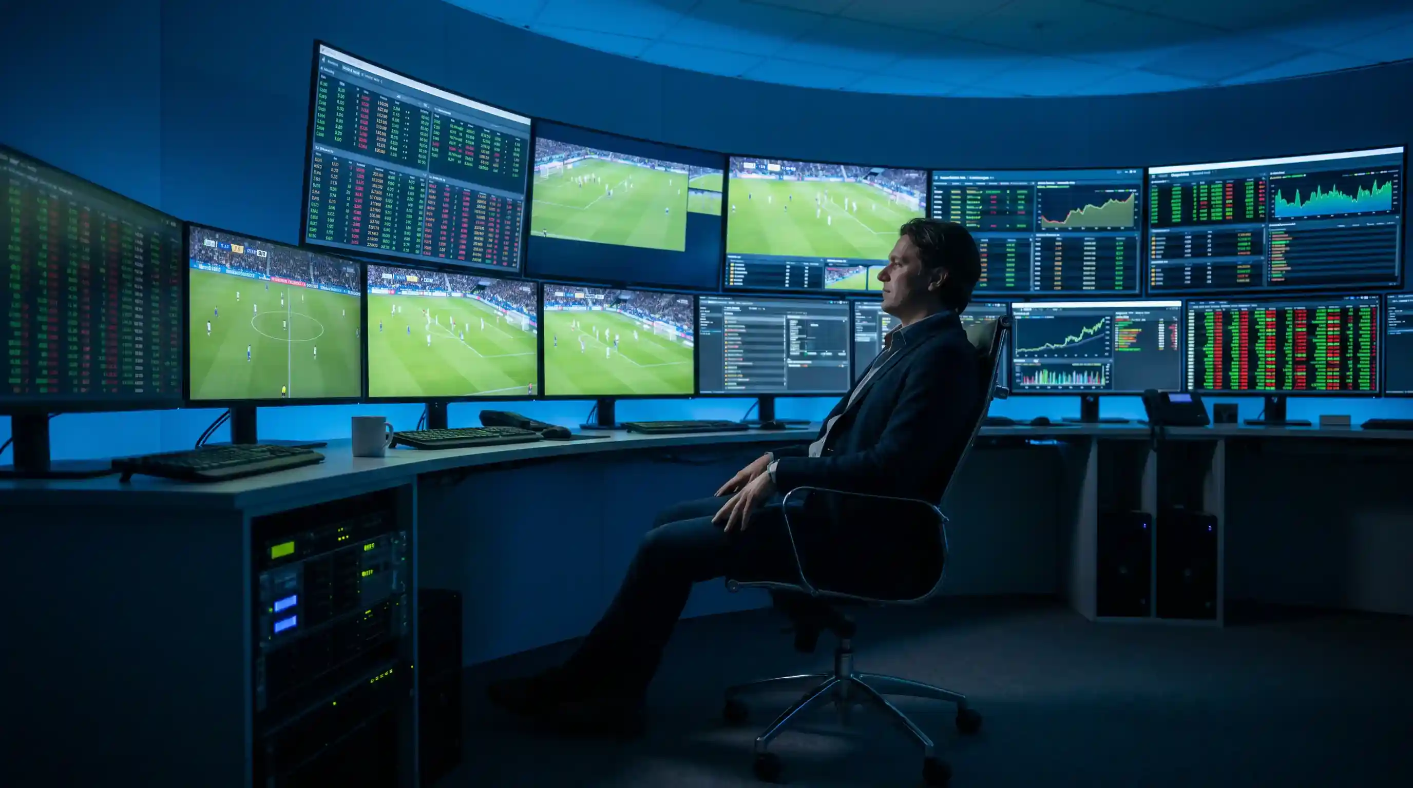 Funcionamiento del algoritmo de cuotas en vivo durante un partido de fútbol profesional