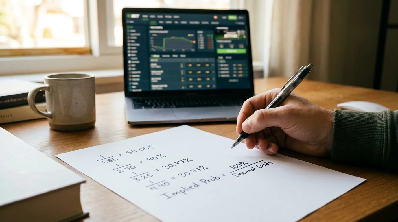 Conversión de cuota decimal a probabilidad implícita con fórmula paso a paso