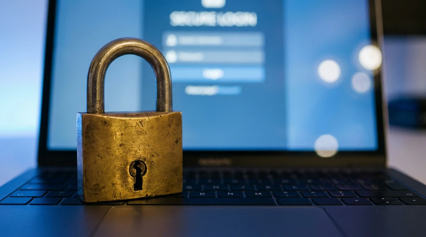 Candado de seguridad digital protegiendo datos personales de usuario