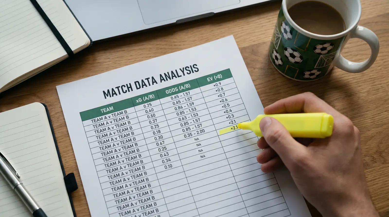 Cálculo de una apuesta con valor usando xG y probabilidad real frente a la cuota del mercado