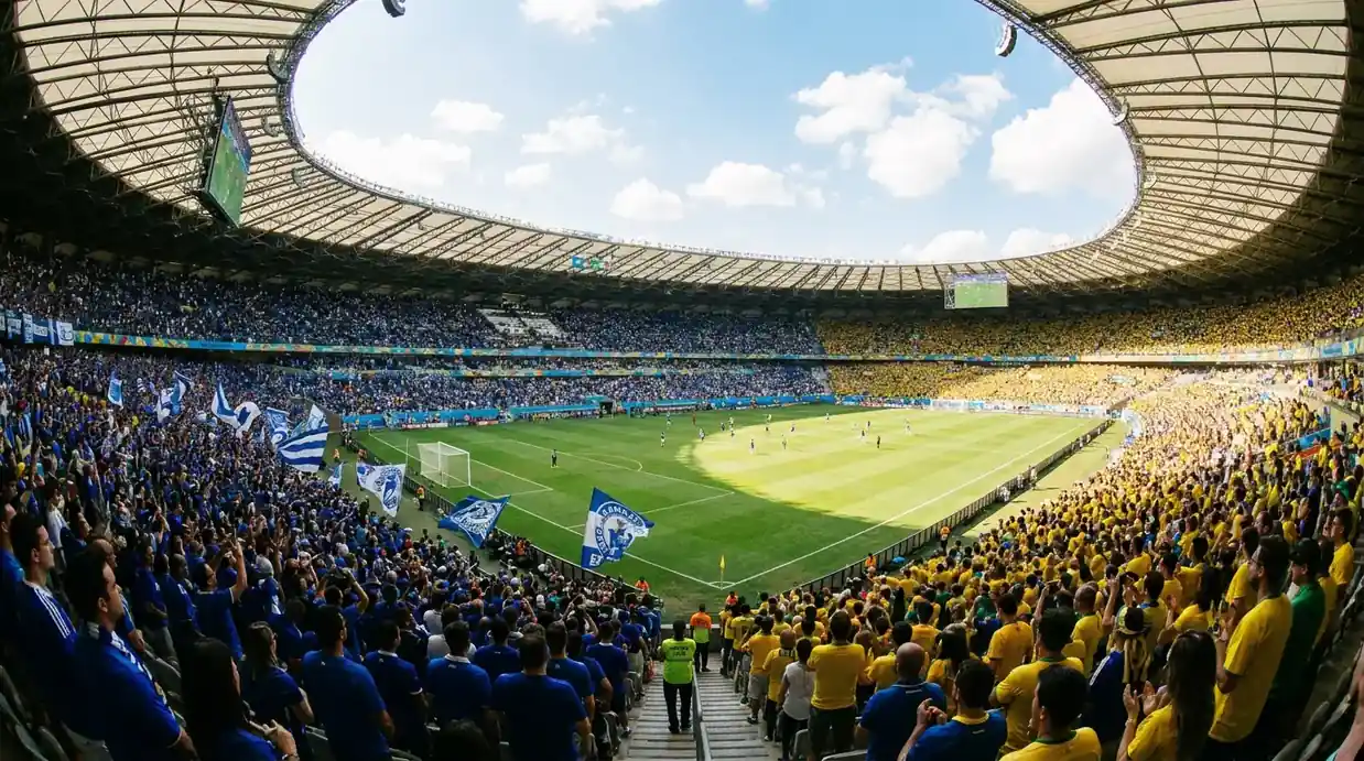 Estadio repleto durante partido de fase de grupos de un Mundial